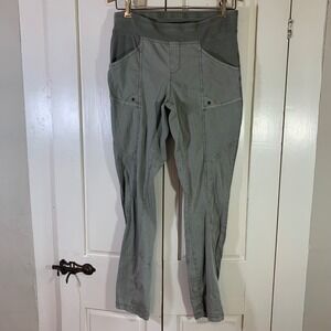 XCVI‎ Olive Green Utility Pants Stretch Knit Waist Pockets Casual Small Cozycore